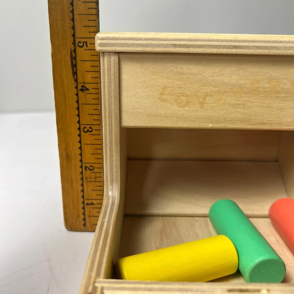 Lovevery Wooden Peg Drop Box Toddler Multicolor Montessori Toy Development